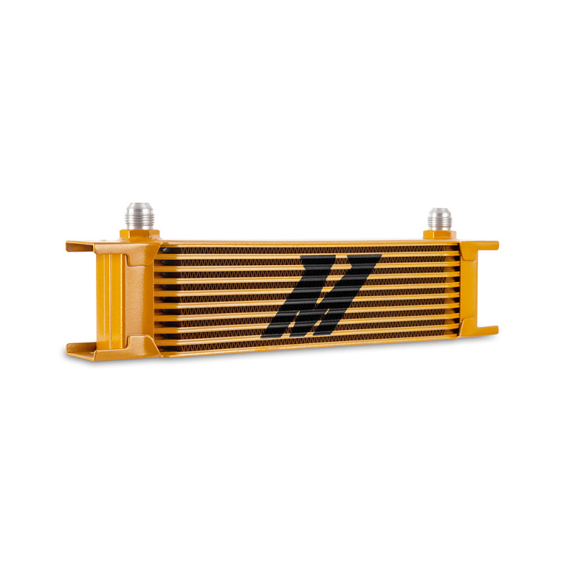 Mishimoto Universal -8AN 10 Row Oil Cooler - Gold Oil Coolers Mishimoto