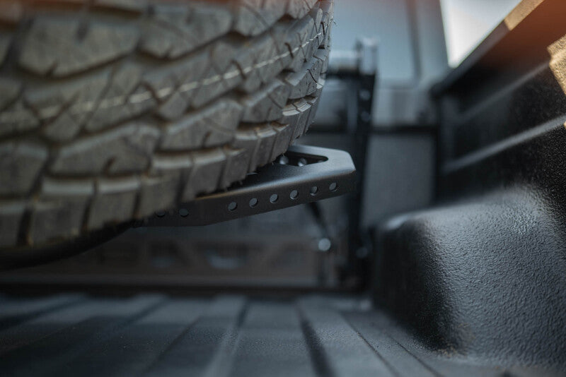 DV8 Offroad 2020+ Jeep Gladiator JT Adjustable In-Bed Tire Carrier Chase Racks DV8 Offroad