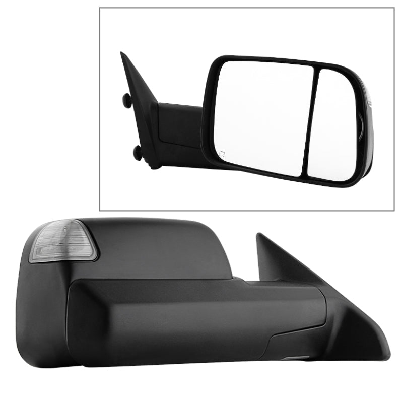 xTune Dodge Ram 1500 09-12 Power Heated Adjust Mirror Black Housing Right MIR-DRAM09S-PWH-R Side Mirrors SPYDER