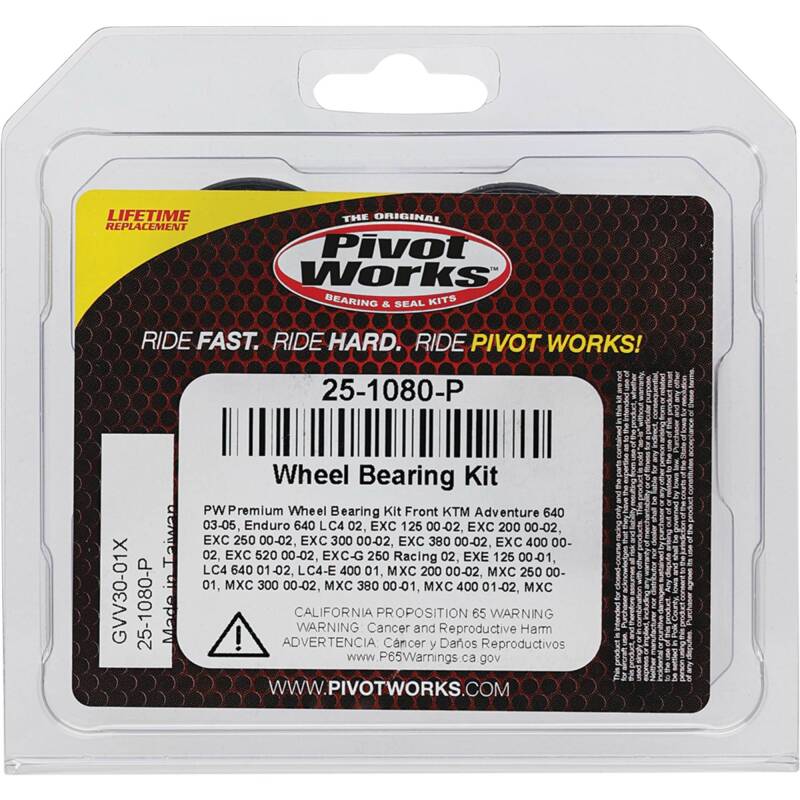Pivot Works KTM Wheel Bearing Kit Premium Bearings Control Arms Pivot Works