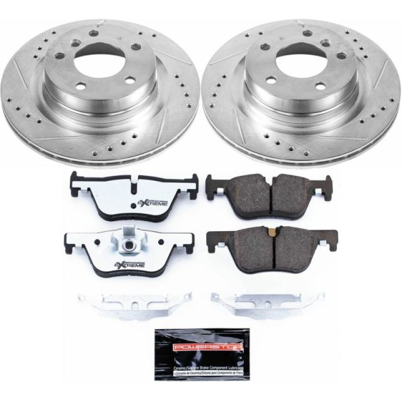 Power Stop 14-16 BMW 228i Rear Z26 Street Warrior Brake Kit Brake Kits - Performance D&S PowerStop