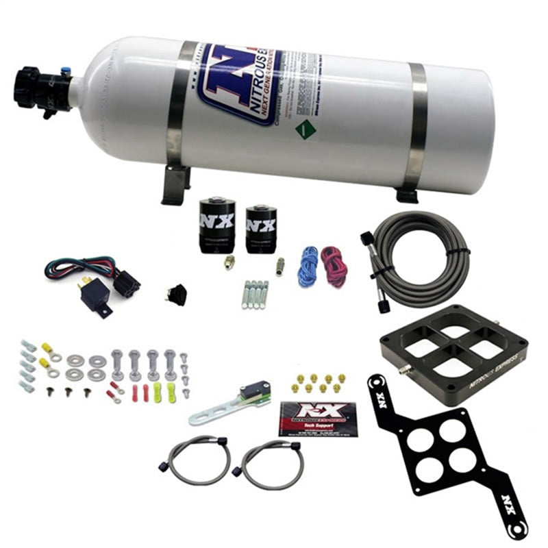 Nitrous Express Dominator Single Entry Billet Crossbar RNC Nitrous Kit (250-750HP) w/15lbbottle Nitrous Systems Nitrous Express