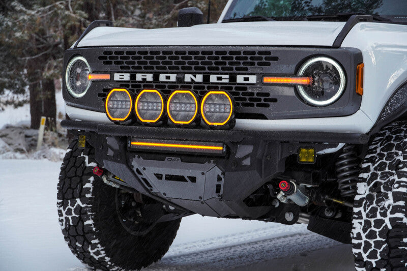 DV8 Offroad 21-25 Ford Bronco Tube Serries Front Bumper - Black Powdercoat Bumpers - Steel DV8 Offroad