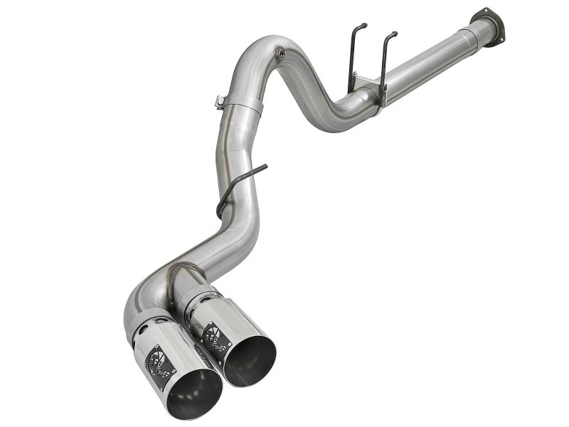 aFe Power 15-16 Ford F250/F350 6.7L Diesel Rebel XD 4in 409 SS DPF-Back Exhaust System - Pol Tips DPF Back aFe