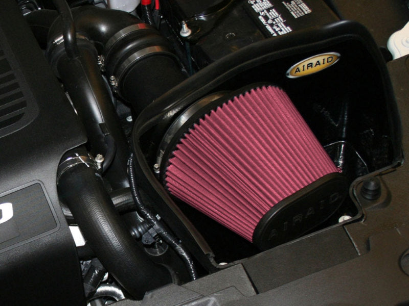 Airaid 10-13 Ford Taurus SHO/Flex 3.5L Turbo MXP Intake System w/ Tube (Dry / Red Media) Cold Air Intakes Airaid