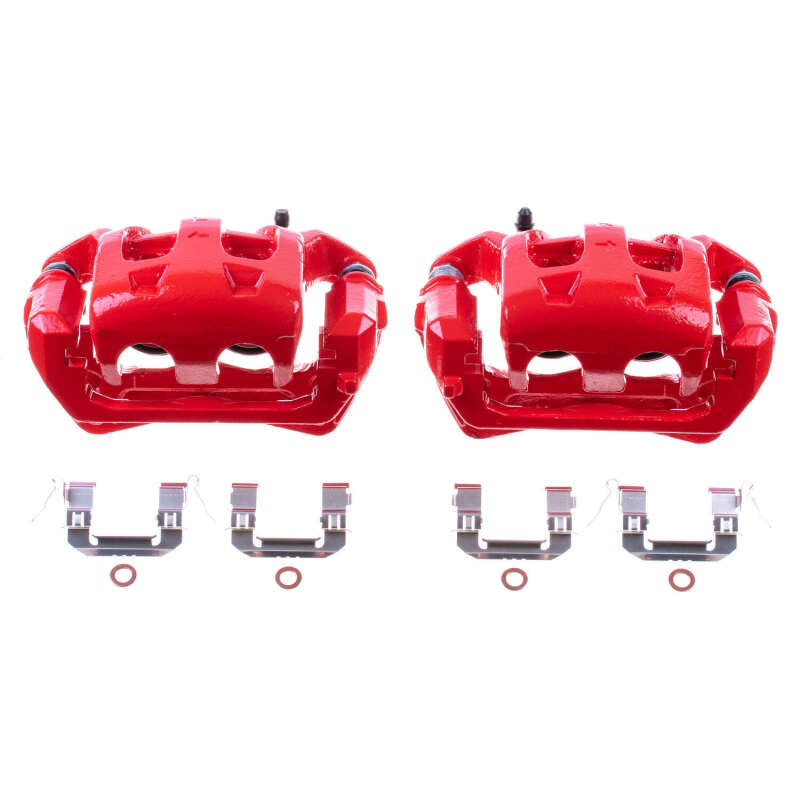 Power Stop 06-12 Infiniti FX35 Front Red Calipers w/Brackets - Pair Brake Calipers - Perf PowerStop