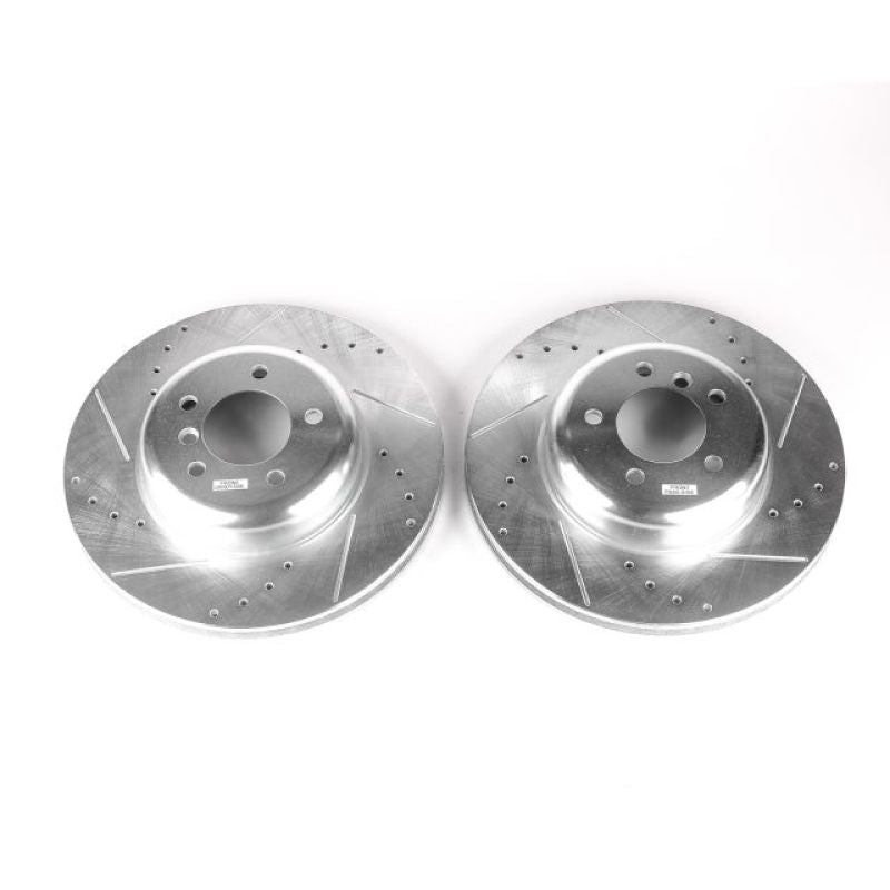 Power Stop 08-10 BMW 535i Front Evolution Drilled & Slotted Rotors - Pair Brake Rotors - Slot & Drilled PowerStop