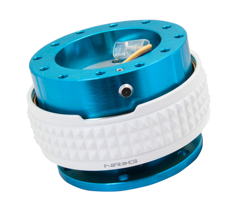 NRG Quick Release Kit - Pyramid Edition - New Blue Body / Glow In The Dark Pyramid Ring Quick Release Adapters NRG