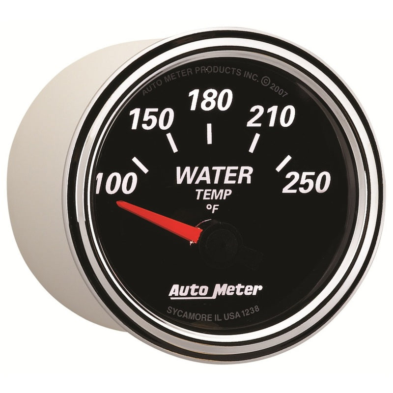 Autometer Designer Black II 52mm 250 Deg F Water Temp Gauge Gauges AutoMeter