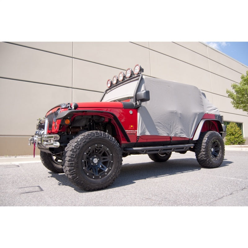 Rugged Ridge Cab Cover Gray 07-18 Jeep 4-Door Jeep Wrangler JK Car Covers Rugged Ridge