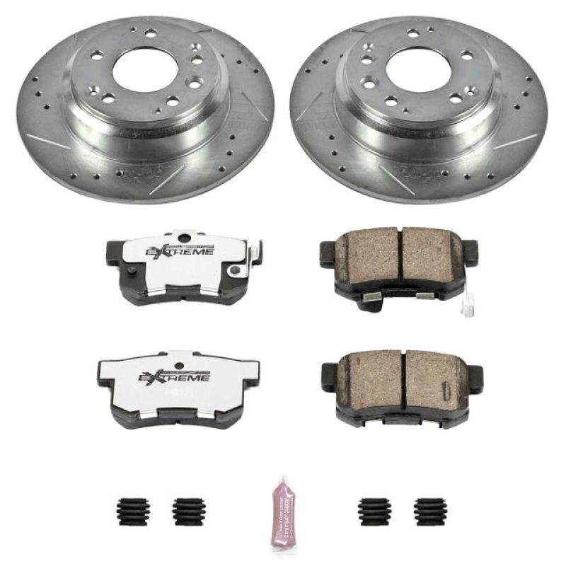 Power Stop 91-95 Acura Legend Rear Z26 Street Warrior Brake Kit Brake Kits - Performance D&S PowerStop