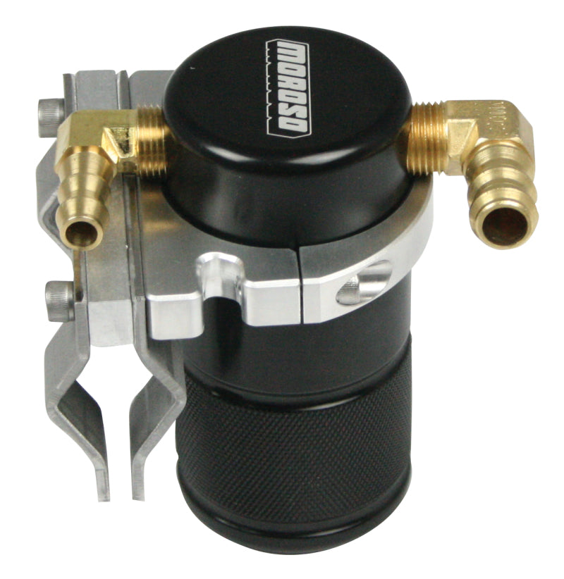 Moroso 12-19 Subaru BRZ/Scion FRS/Toyota 86 Air/Oil Separator Catch Can - Billet Aluminum - Black Oil Catch Cans Moroso