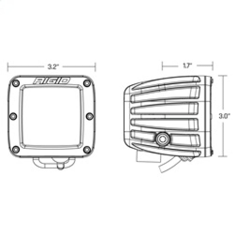 Rigid Industries Protective Polycarbonate Cover - Dually/D2 - Yellow Light Covers and Guards Rigid Industries