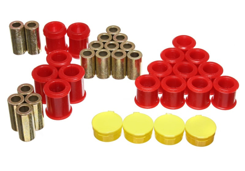 Energy Suspension 95-98 Nissan 240SX (S14) Red Rear Control Arm Bushing Set (Must reuse existing out Bushing Kits Energy Suspension