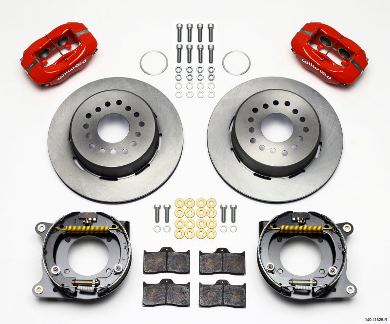 Wilwood Forged Dynalite P/S Park Brake Kit Red Impala 59-64 / Corvette 57-62 Big Brake Kits Wilwood