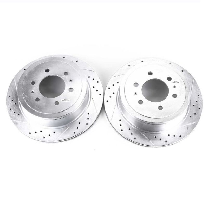 Power Stop 04-11 Ford F-150 Rear Evolution Drilled & Slotted Rotors - Pair Brake Rotors - Slot & Drilled PowerStop