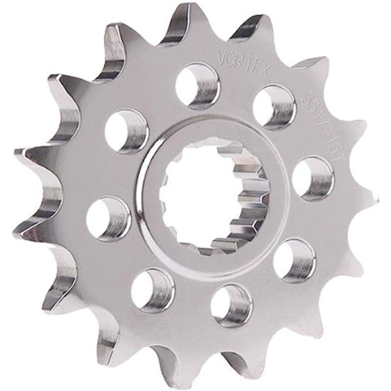 Vortex Racing Steel Front Sprocket 530 16 Tooth- Silver Sprockets Vortex Racing