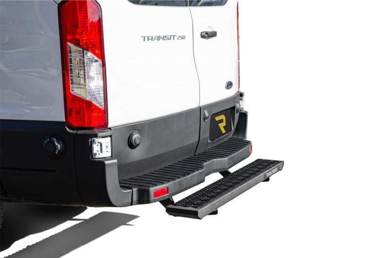 N-Fab Growler Fleet 2019 Ford Transit Van - Rear Door Step - Tex. Black Running Boards N-Fab