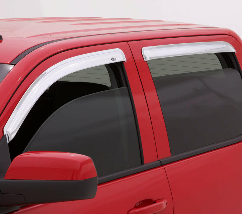 AVS 06-08 Lincoln Mark LT Ventvisor Outside Mount Front & Rear Window Deflectors 4pc - Chrome Wind Deflectors AVS