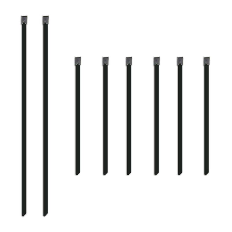 Mishimoto Set of Six 6in & Two 14in Stainless Steel Locking Ties Exhaust Wrap Mishimoto