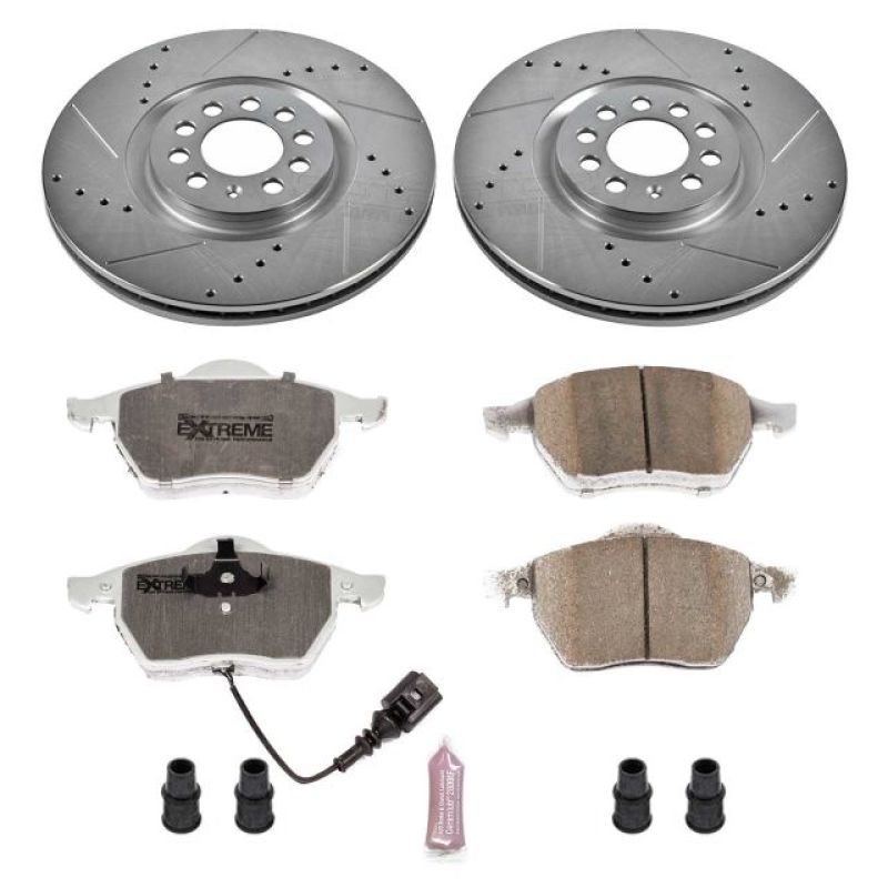 Power Stop 99-06 Audi TT Front Z26 Street Warrior Brake Kit Brake Kits - Performance D&S PowerStop