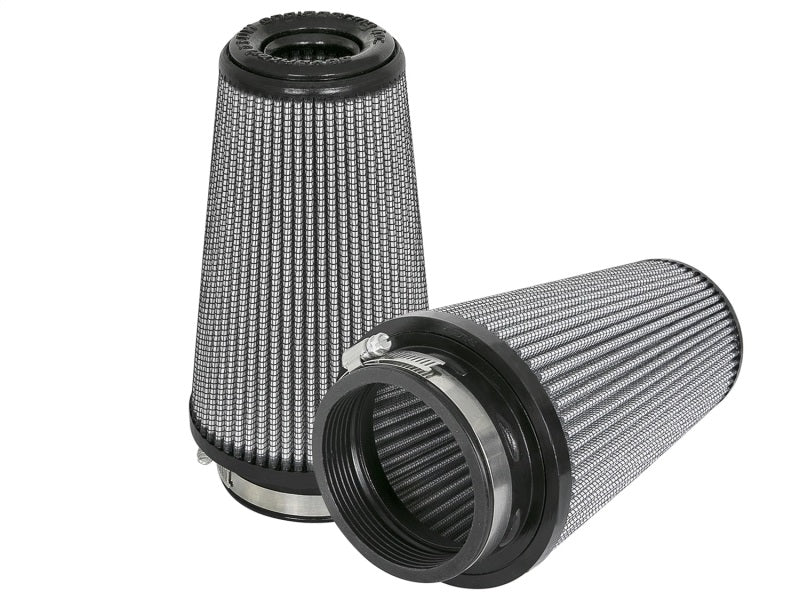 aFe Magnum FLOW Pro DRY S Replacement Air Filter (Pair) F-3.5in. / B-5in. / T-3.5in. (Inv) / H-8in. Air Filters - Universal Fit aFe