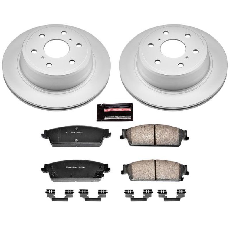 Power Stop 07-14 Cadillac Escalade Rear Z17 Evolution Geomet Coated Brake Kit Brake Kits - Performance Blank PowerStop
