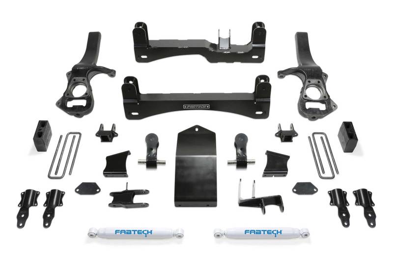 Fabtech 19-20 GM C/K1500 P/U w/Trail Boss/At4 Pkg 4in Basic Sys w/Perf Shks Lift Kits Fabtech