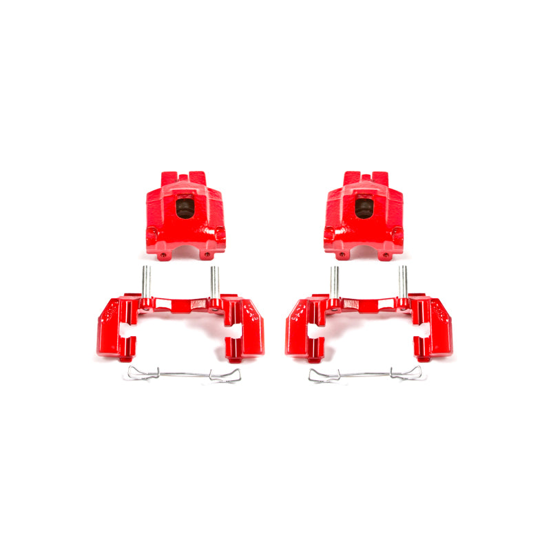 Power Stop 99-04 Jeep Grand Cherokee Rear Red Calipers w/Brackets - Pair Brake Calipers - Perf PowerStop