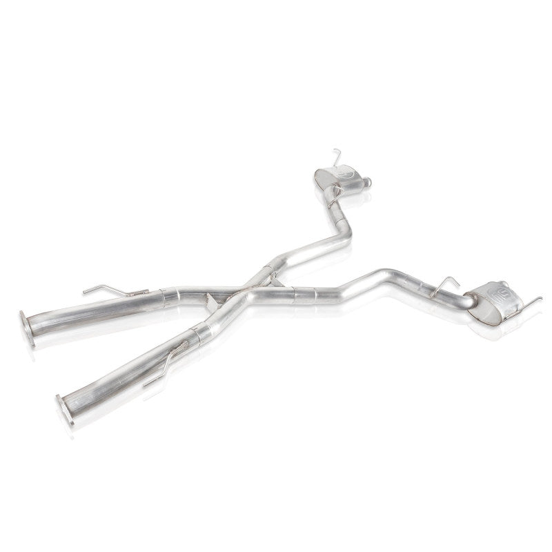 Stainless Works 2018 Jeep TrackHawk 6.2L 3in Catback System X-Pipe Turbo S-Tube Muffler Stock Exit Catback Stainless Works