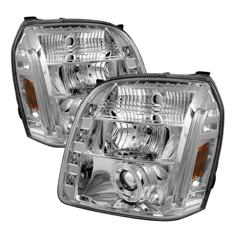 Spyder GMC Yukon 07-14/GMC Yukon XL 07-14 Projector Headlights LED Halo LED Chrome PRO-YD-GY07-HL-C Headlights SPYDER
