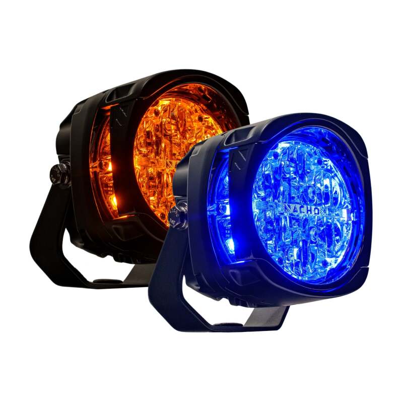 Nacho Lighting Quatro Chase - Amber/Blue (Pair) Headlights Nacho Offroad Technology