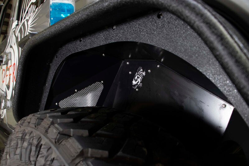 Fishbone Offroad 2018+ Jeep Wrangler JL Front/Rear Set of 4 Aluminum - Blk Powdercoat Inner Fenders Fenders Fishbone Offroad