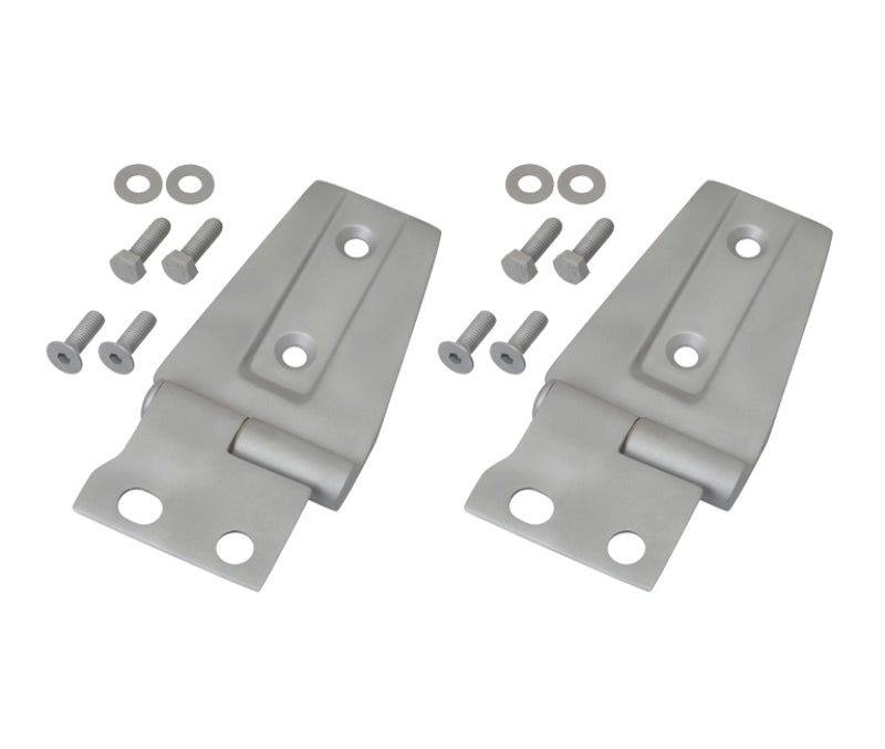 Kentrol 07-18 Jeep Wrangler JK Hood Hinge Pair Bare Grey Hoods Kentrol