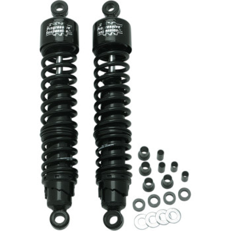 Progressive Harley 413 Series Shocks 15.0in - Black Shocks and Struts Progressive