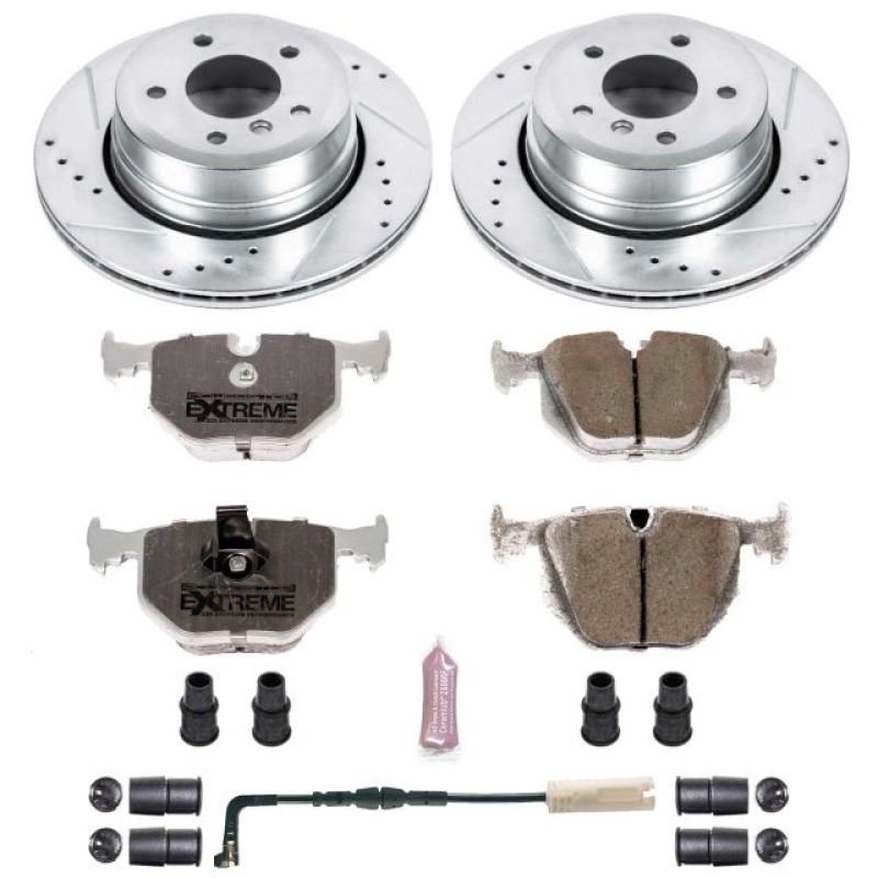 Power Stop 06-07 BMW 530xi Rear Z26 Street Warrior Brake Kit Brake Kits - Performance D&S PowerStop