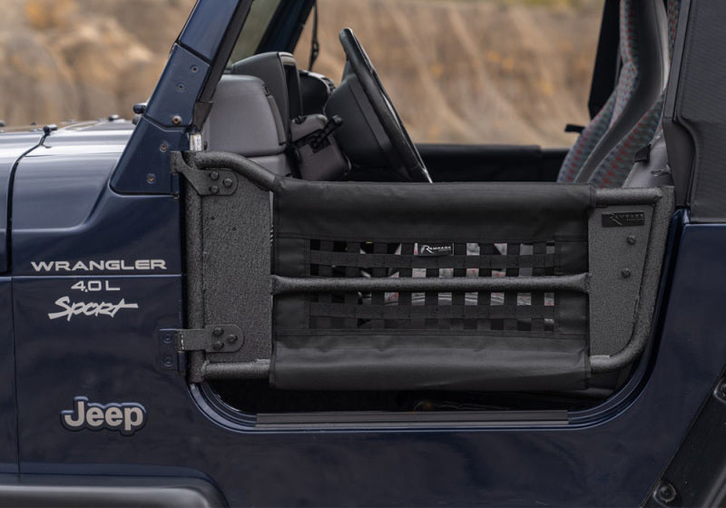 Rampage 1997-2006 Jeep Wrangler(TJ) 2-Door Tube Doors With Netting - Black Doors Rampage