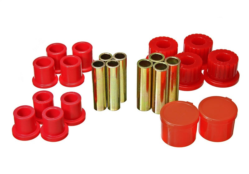 Energy Suspension 98-11 Ford Ranger 2/4WD Rear Leaf Spring Bushing Set - Red Bushing Kits Energy Suspension