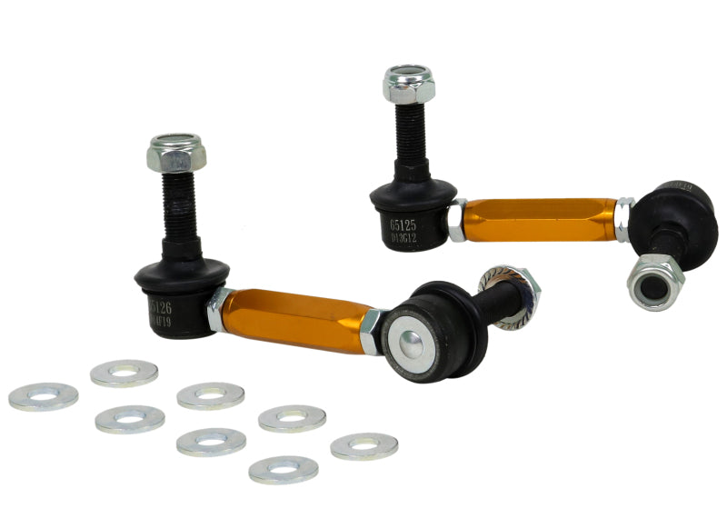 Whiteline Universal Sway Bar Link Assembly Heavy Duty Adjustable Steel Ball 115mm Size Sway Bar Endlinks Whiteline