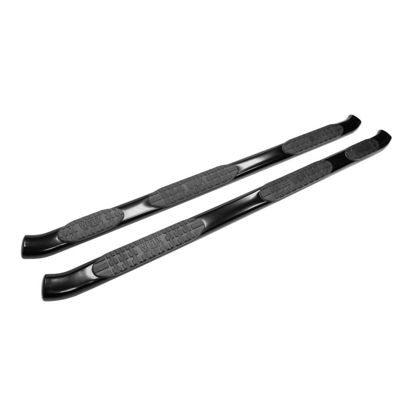 Westin 2015-2018 Ford F-150 SuperCrew (6.5ft Bed) PRO TRAXX 5 WTW Oval Nerf Step Bars - Black Nerf Bars Westin