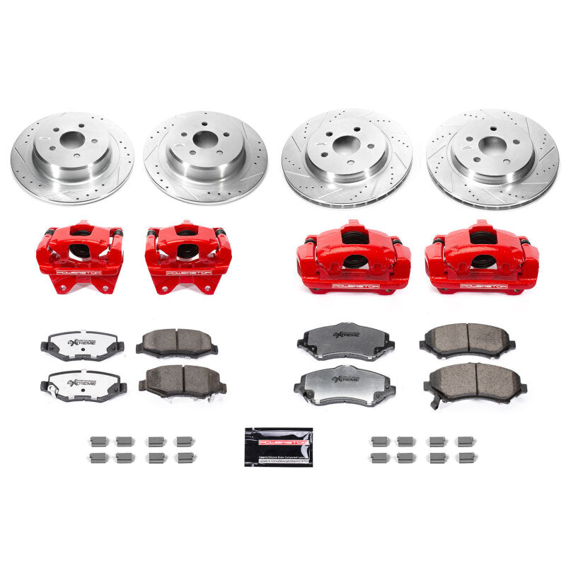 Power Stop 07-17 Jeep Wrangler Front & Rear Big Brake Conversion Kit Big Brake Kits PowerStop
