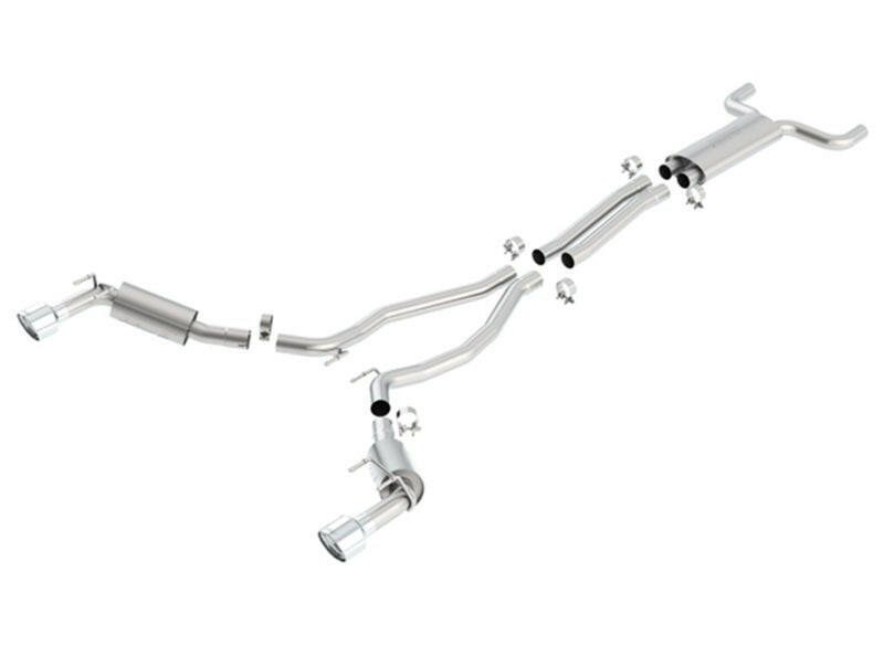 Borla 10-13 Chevy Camaro SS 6.2L V8 Single RoundTip Split Rear Exit S-Type Catback Exhaust Catback Borla