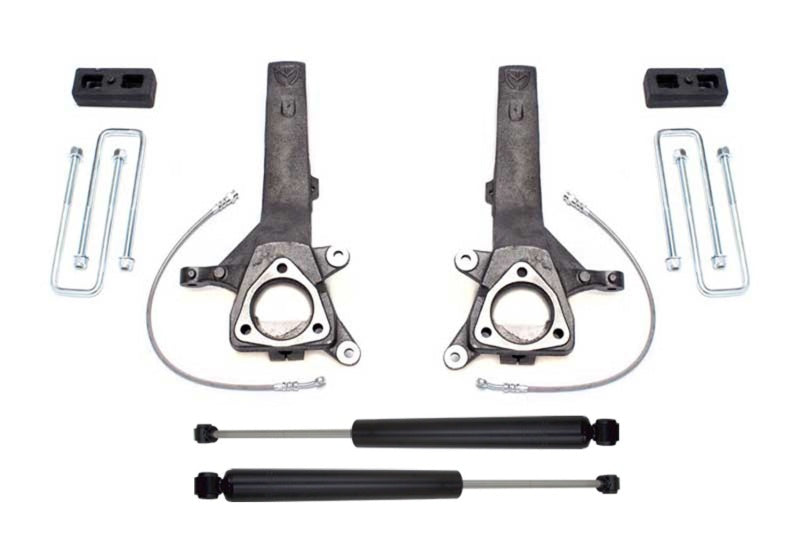 MaxTrac 04-18 Nissan Titan 2WD 4in/2in MaxPro Spindle Lift Kit w/MaxTrac Shocks Steering Knuckles & Spindles Maxtrac