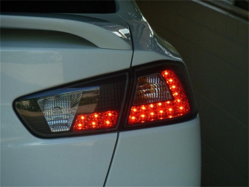 Spyder Mitsubishi Lancer/Evolution X 08-14 LED Tail Lights Smke ALT-YD-MITEVO1008-LED-SM Tail Lights SPYDER
