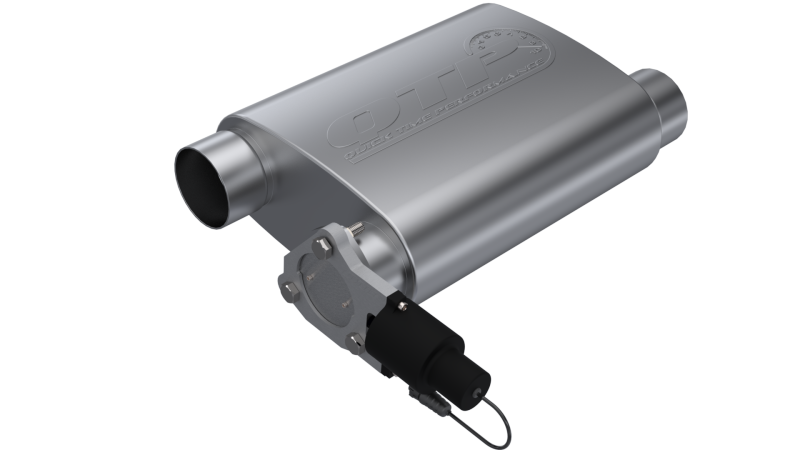 QTP 3in Weld-On 304SS Reverse Screamer Muffler w/Bolt-On QTEC Electric Cutout Muffler QTP