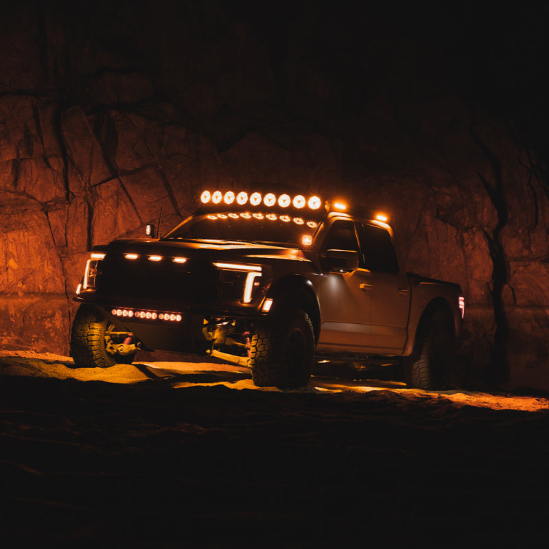 KC HiLiTES Platform One Profile 10in. SideCast Flush Mount Lights (Does Not Include Rack) Roof Rack KC HiLiTES