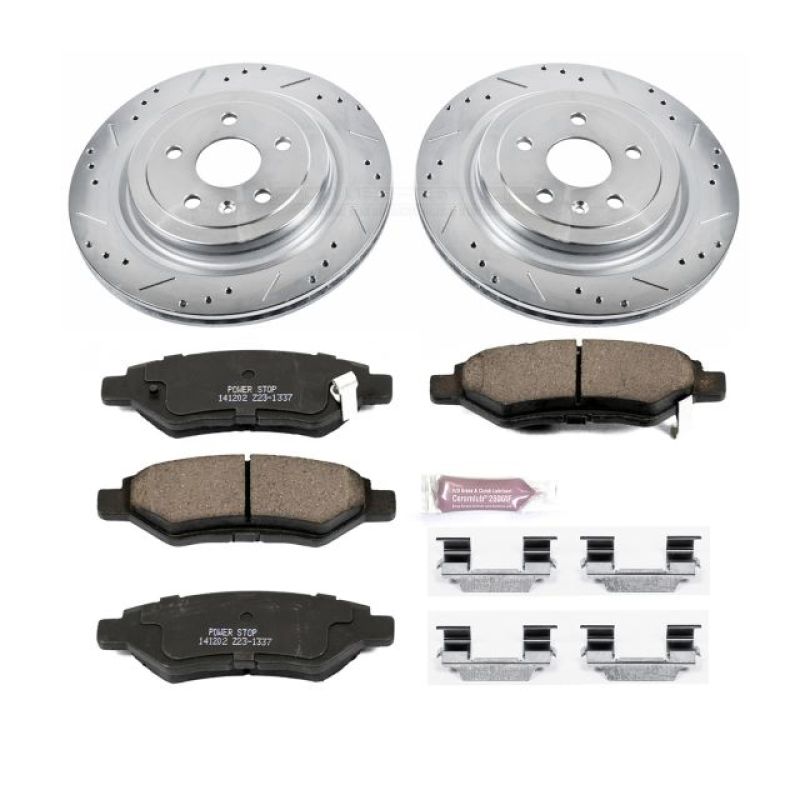 Power Stop 08-14 Cadillac CTS Rear Z23 Evolution Sport Brake Kit Brake Kits - Performance D&S PowerStop