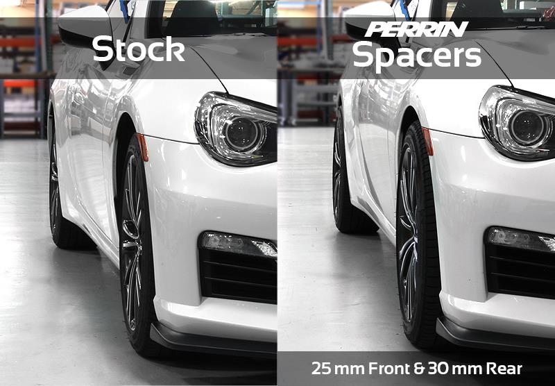 PERRIN 02-14 Subaru WRX / 2004 STI / 13-25 BRZ & Toyota GR86 25mm Wheel Spacers 5x100 56mm CB - Pair Wheel Spacers & Adapters Perrin Performance