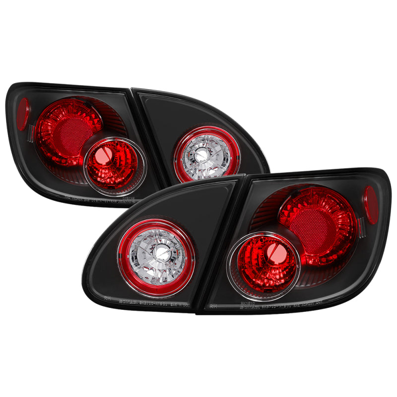 Spyder Toyota Corolla 03-08 Euro Style Tail Lights Black ALT-YD-TC03-BK Tail Lights SPYDER