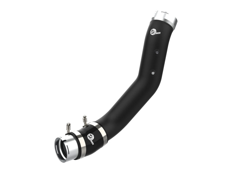 aFe 2024 GM Diesel Trucks V8 6.6L L5P BladeRunner 3.5in Aluminum Cold Charge Pipe - Black Intercoolers aFe